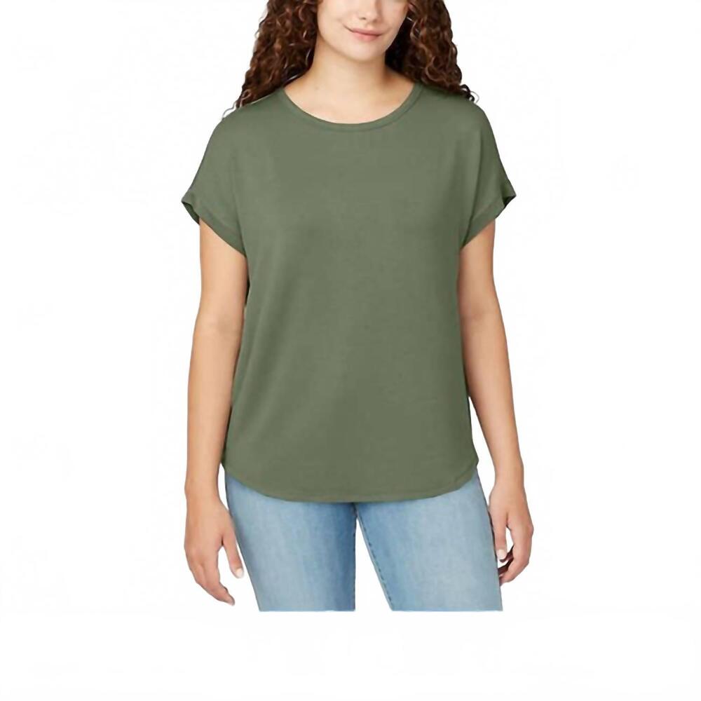 NEW BUFFALO DAVID BITTON short sleeve crewneck top in sage